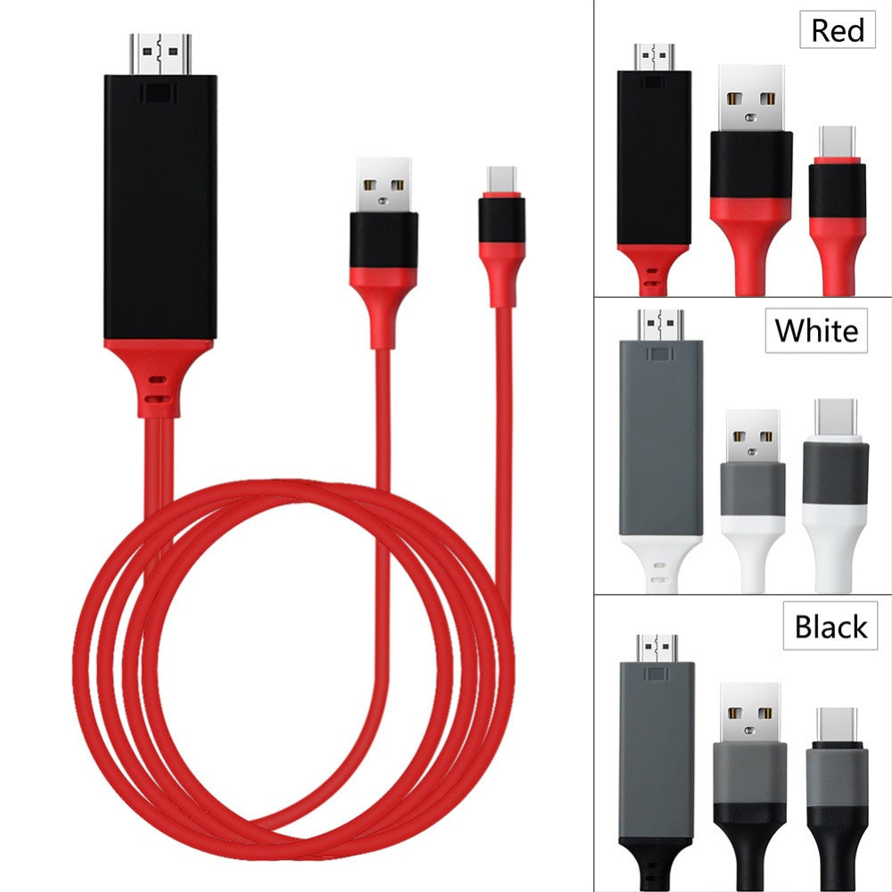 Type-C HDTV Adapter Cable 4K 1080P 3 In 1 HDTV MHL HDMI video Cable