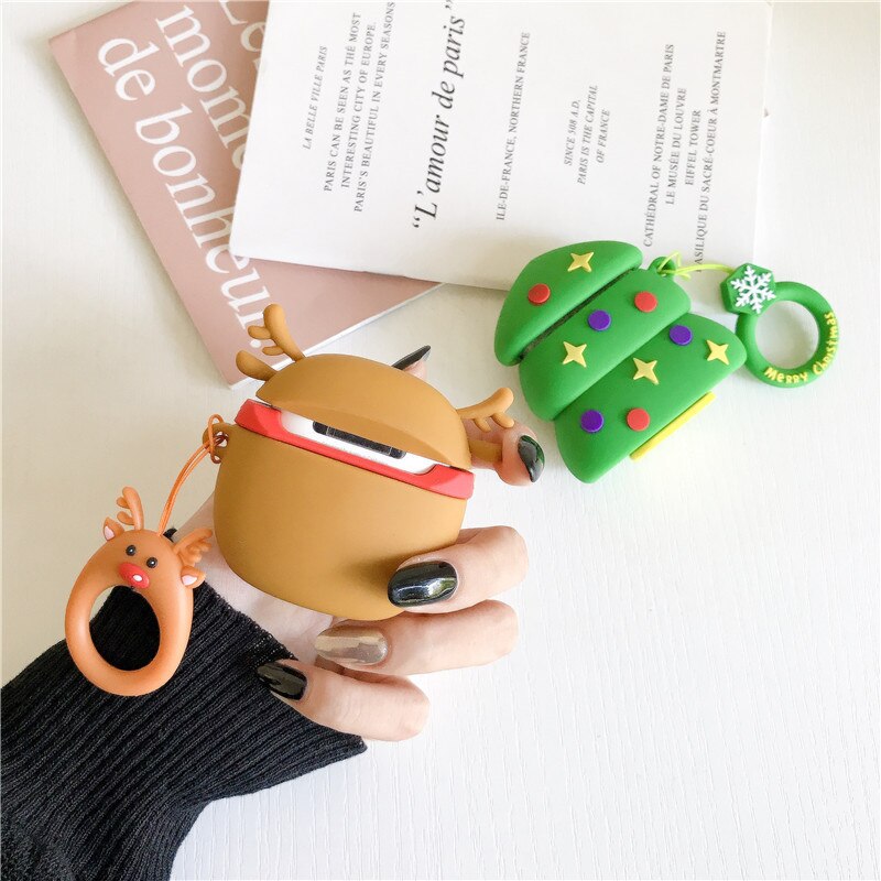For airpods case Fundas For Airpods 2 case cover cute 3D Wireless Bluetooth Headphones Protective Cover Silicone Earphone Case