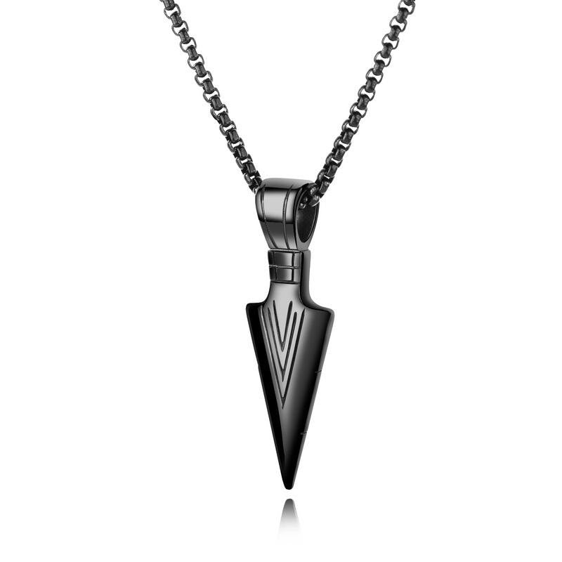 Korean Arrow Necklace Stainless Steel Pendant Short Keel Chain Men's Retro Jewelry