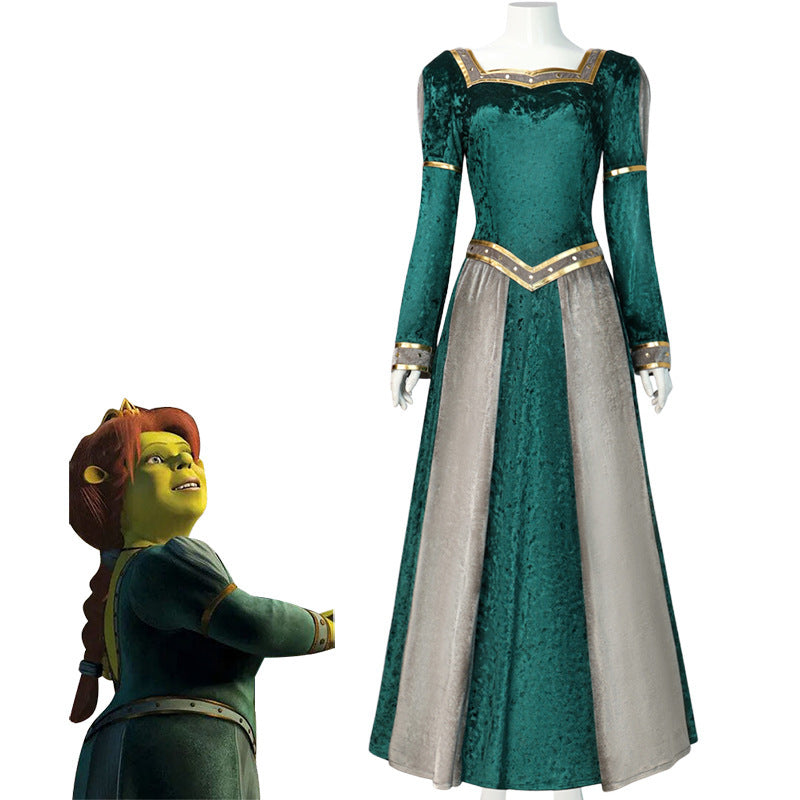 Animation Movie Shrek 2 Princess Fiona Cosplay Costume Women's Clothing