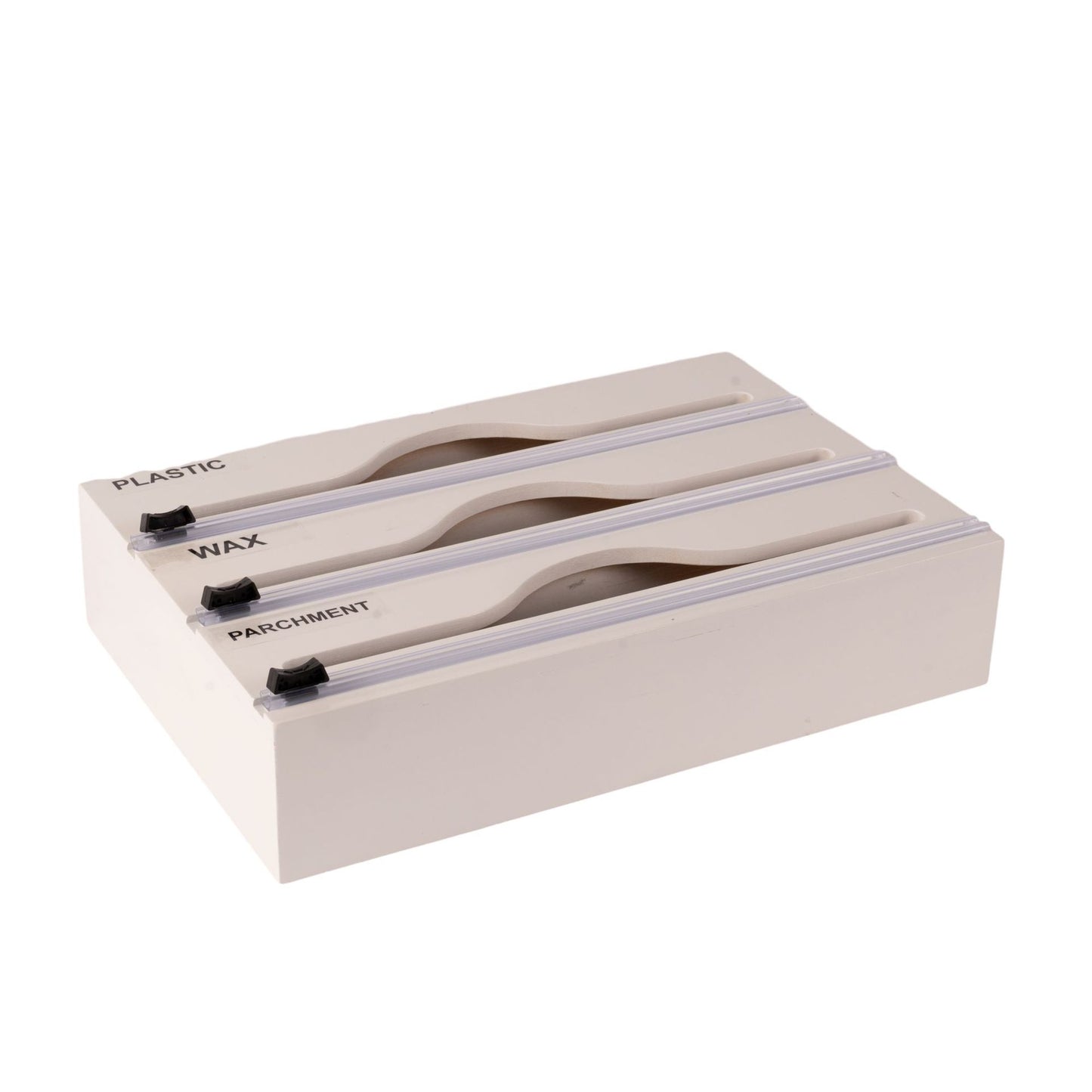 Simple wall-mounted bamboo and wood cling film cutter kitchen supplies multi-grid multi-layer scribing knife two-way cutter