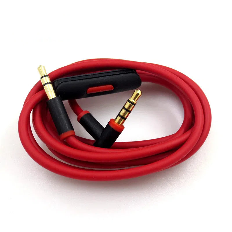 Seven color SOLO 2.0 with microphone control headphone audio cable 3.5 male to male recording headphone cable