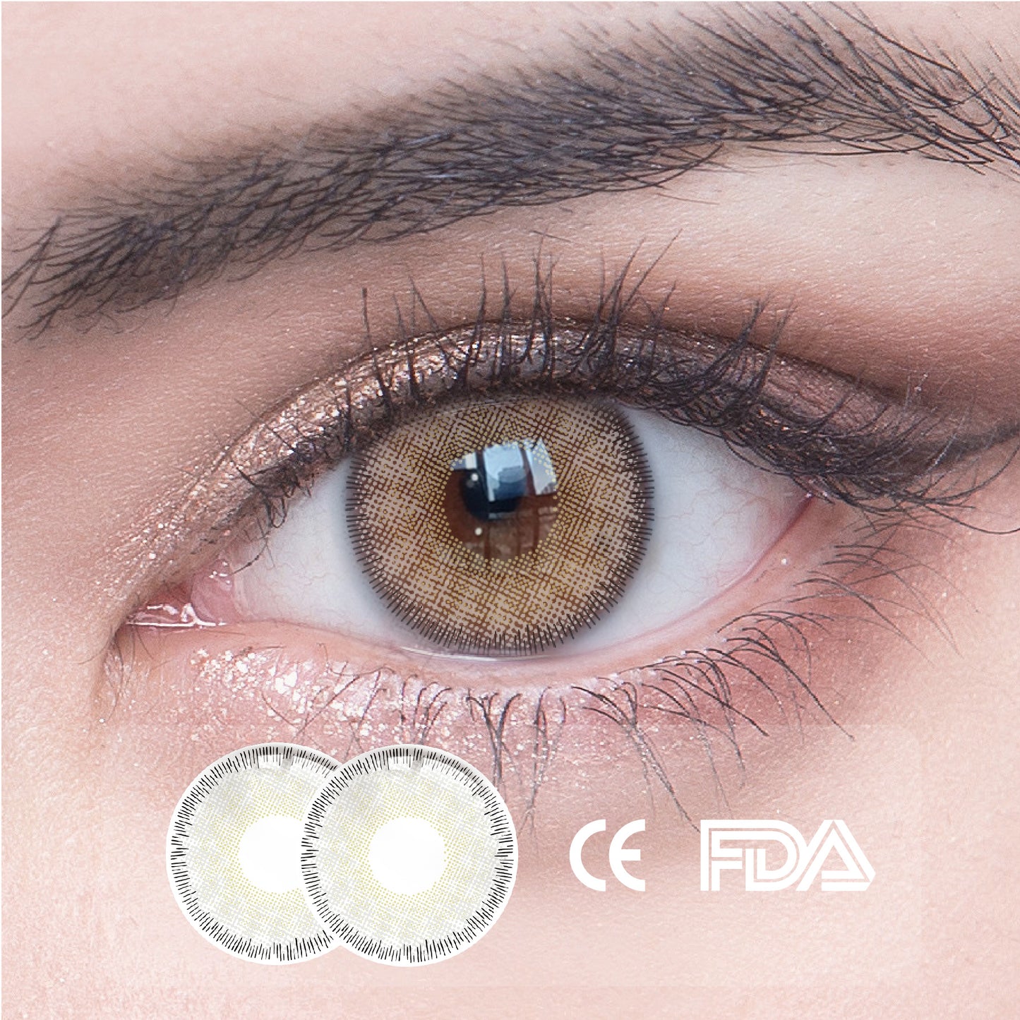 1Pcs FDA Certificate Eyes Beautiful Pupil Colorful Girl Cosplay Contact Lenses Gray