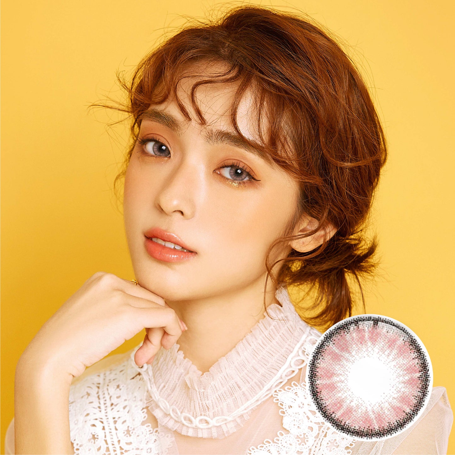 1Pcs CE Certificate Eyes Beautiful Pupil Colorful Girl Cosplay Contact Lenses Pink