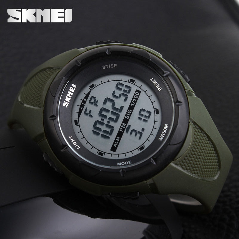 SKMEI 1025  Fashion Simple Sport watch Men Military Watches Alarm Clock Shock Resistant Waterproof Digital Watch reloj hombre