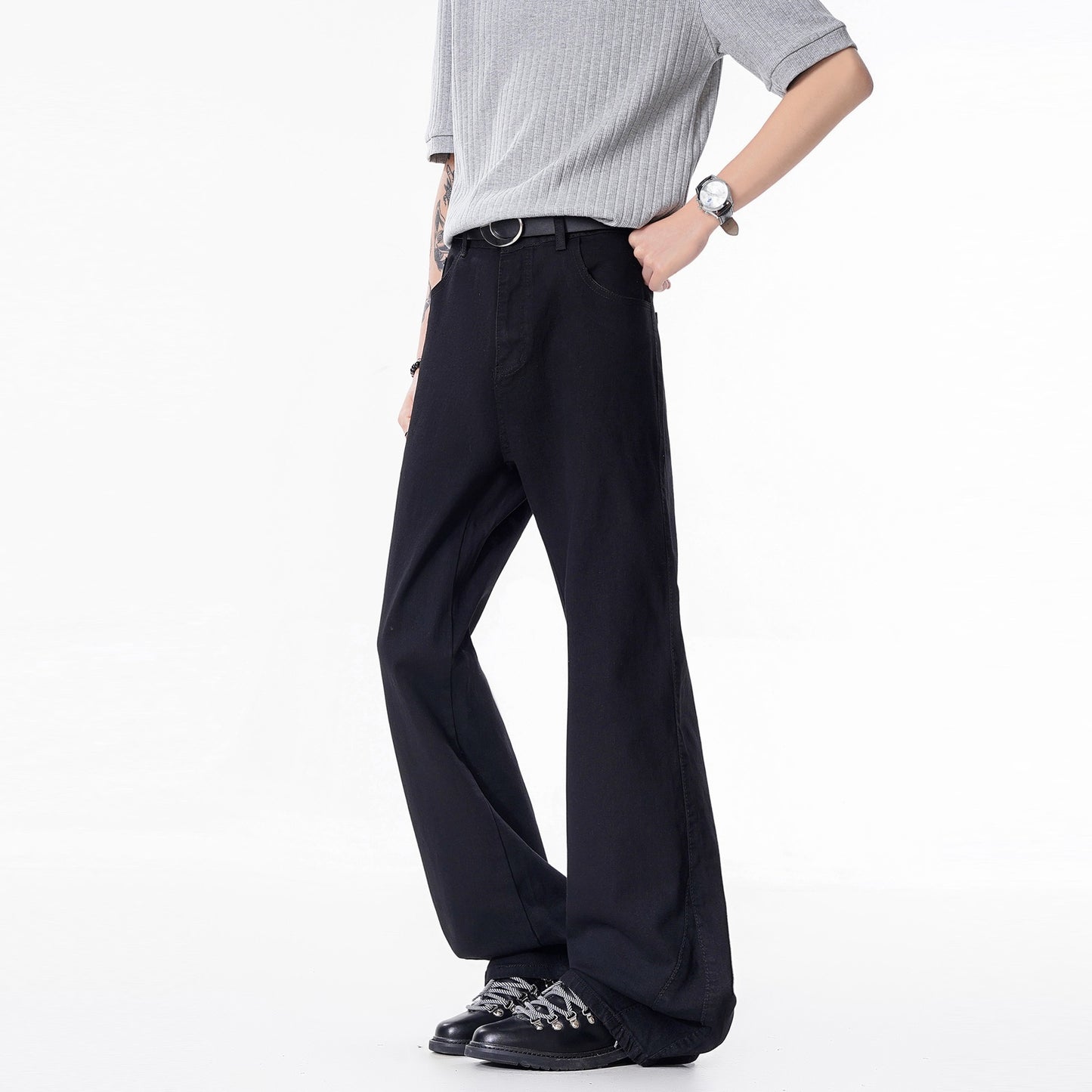 Slim Fit Straight Leg Denim Jeans Men