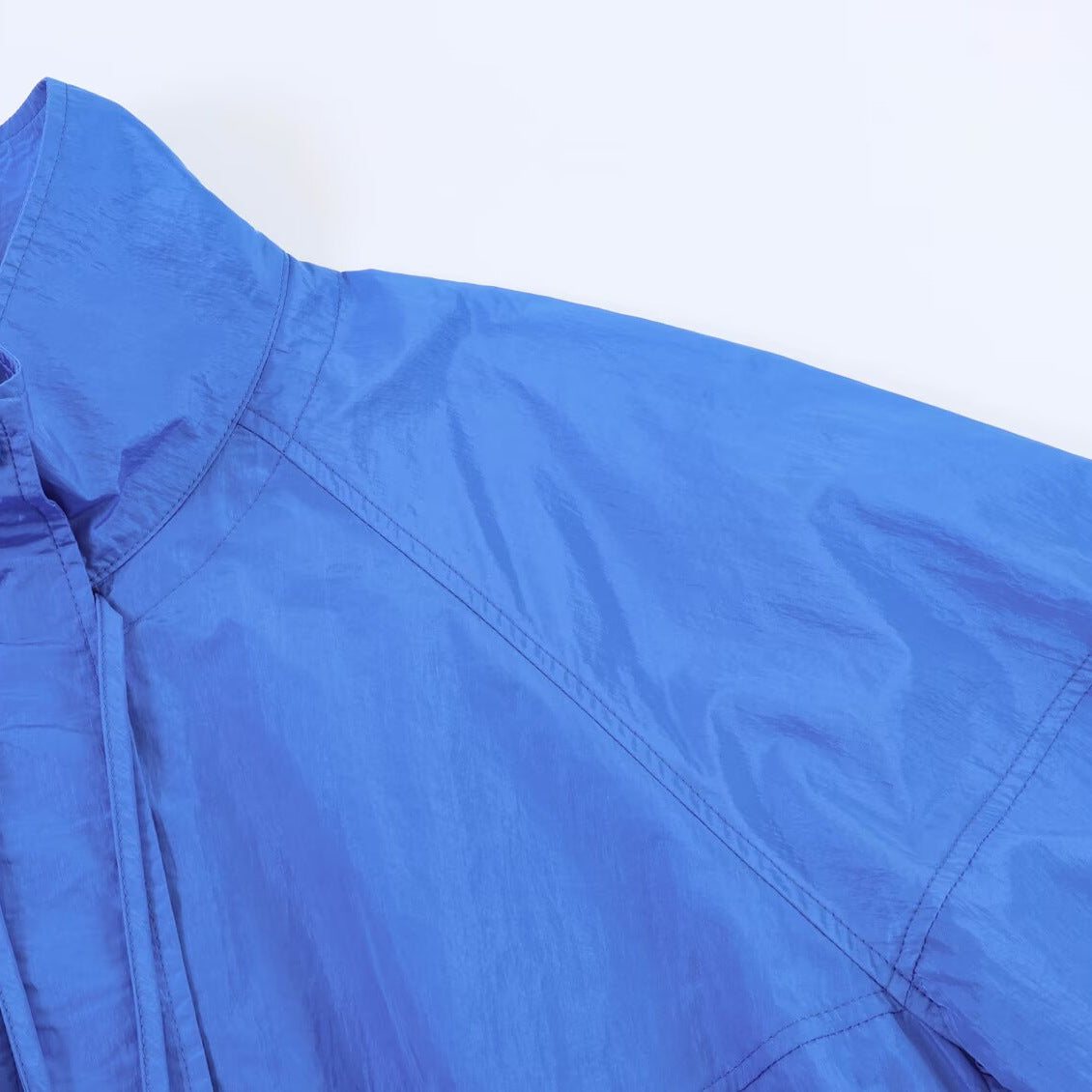 Casual versatile pleated nylon jacket