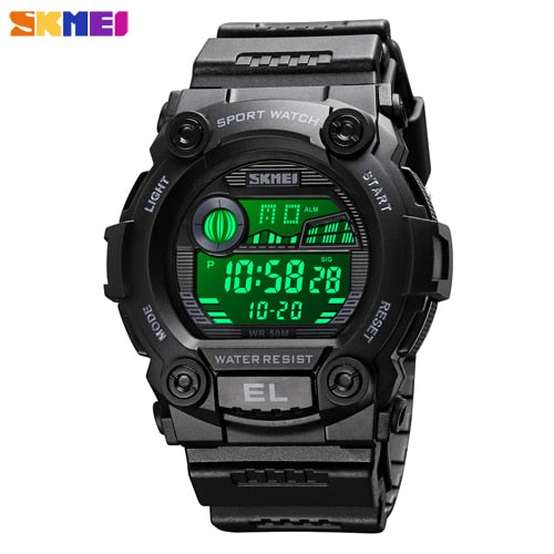 SKMEI 1633 New Men's Watches SKMEI Sports Digital Alarm LED Wristwatch For Male Gift Waterproof Electronic Women Clock Relojes Hombre