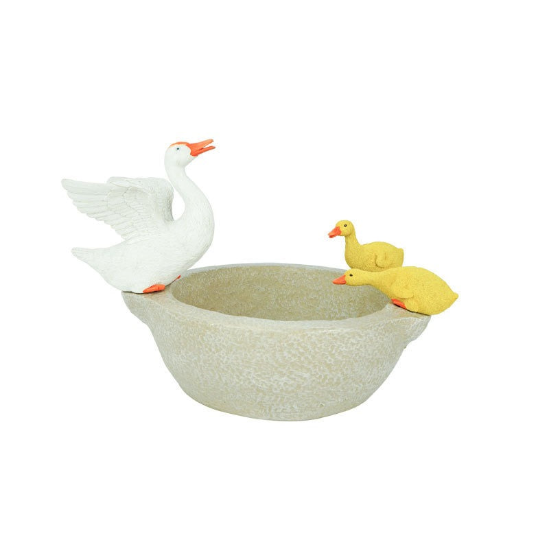 Balcony decoration, duck snail hydroponics, water ladle flower pot