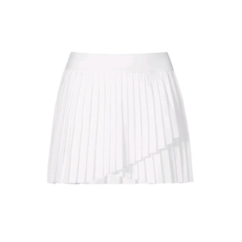 Irregular Hem Pleated Sporty Mini Skirt for Women, High-Waisted, Slimming, Anti-Slip, Pocketed Tennis Skirt