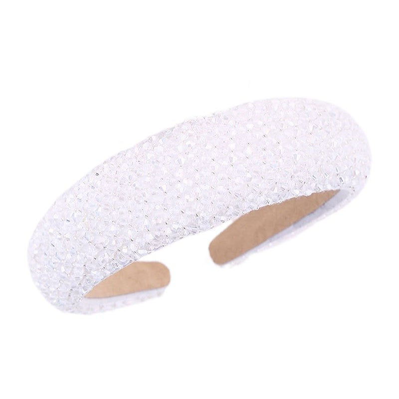 Fashionable full set glass crystal headband for women's temperament washing headwear