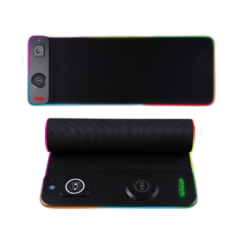 3 in 1 magnetic wireless charging mouse pad desk pad wireless charging luminous mouse pad