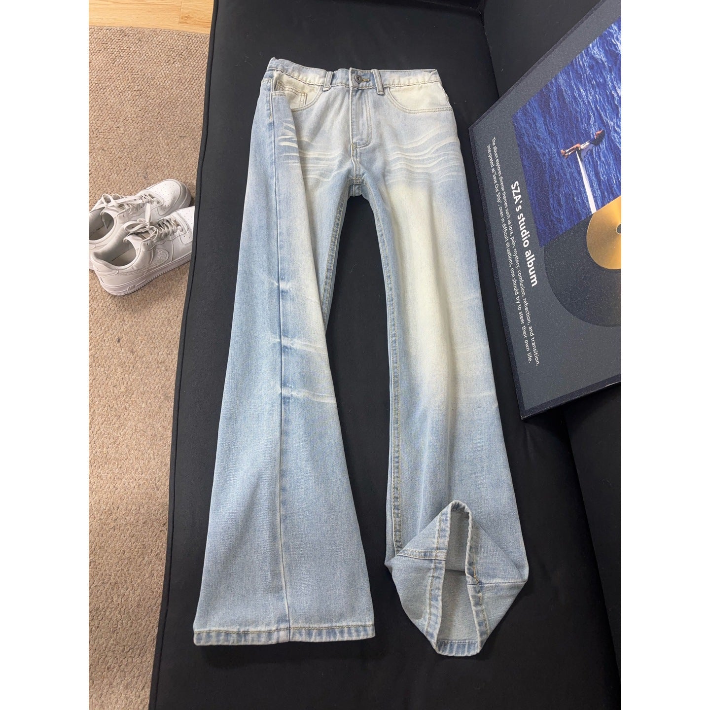 Jeans Men's High Street Washed Catwhisker Pants