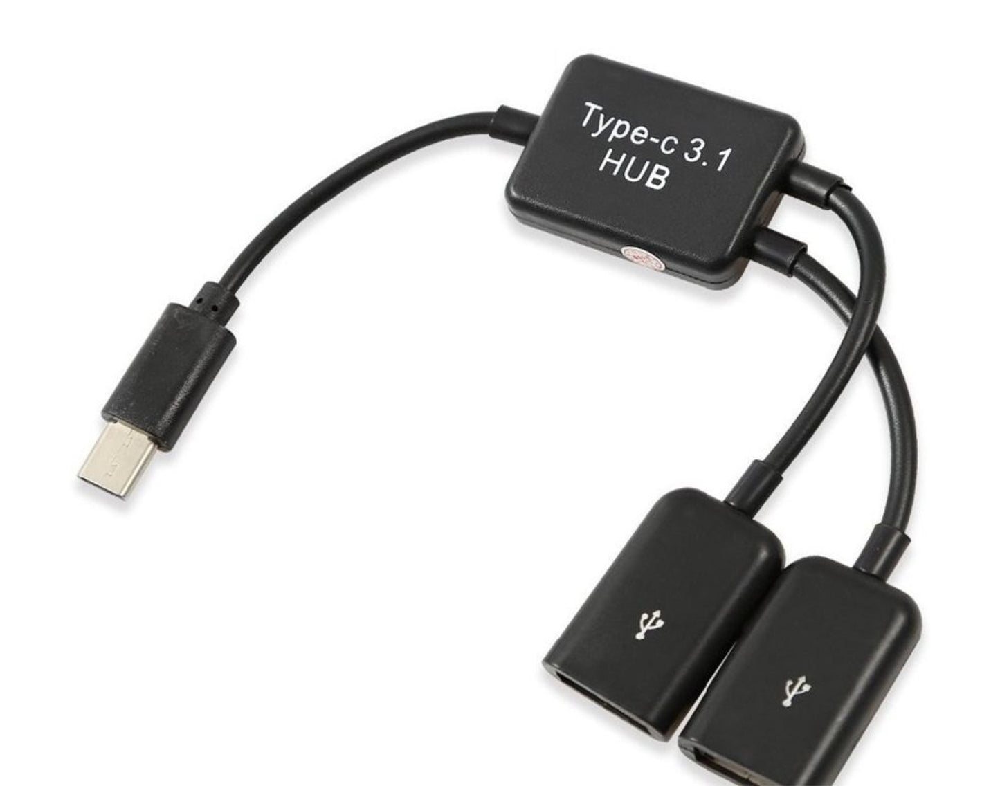Type-C power supply OTG data cable OTG adapter USB2.1 two port HUB USB2.0 one to two