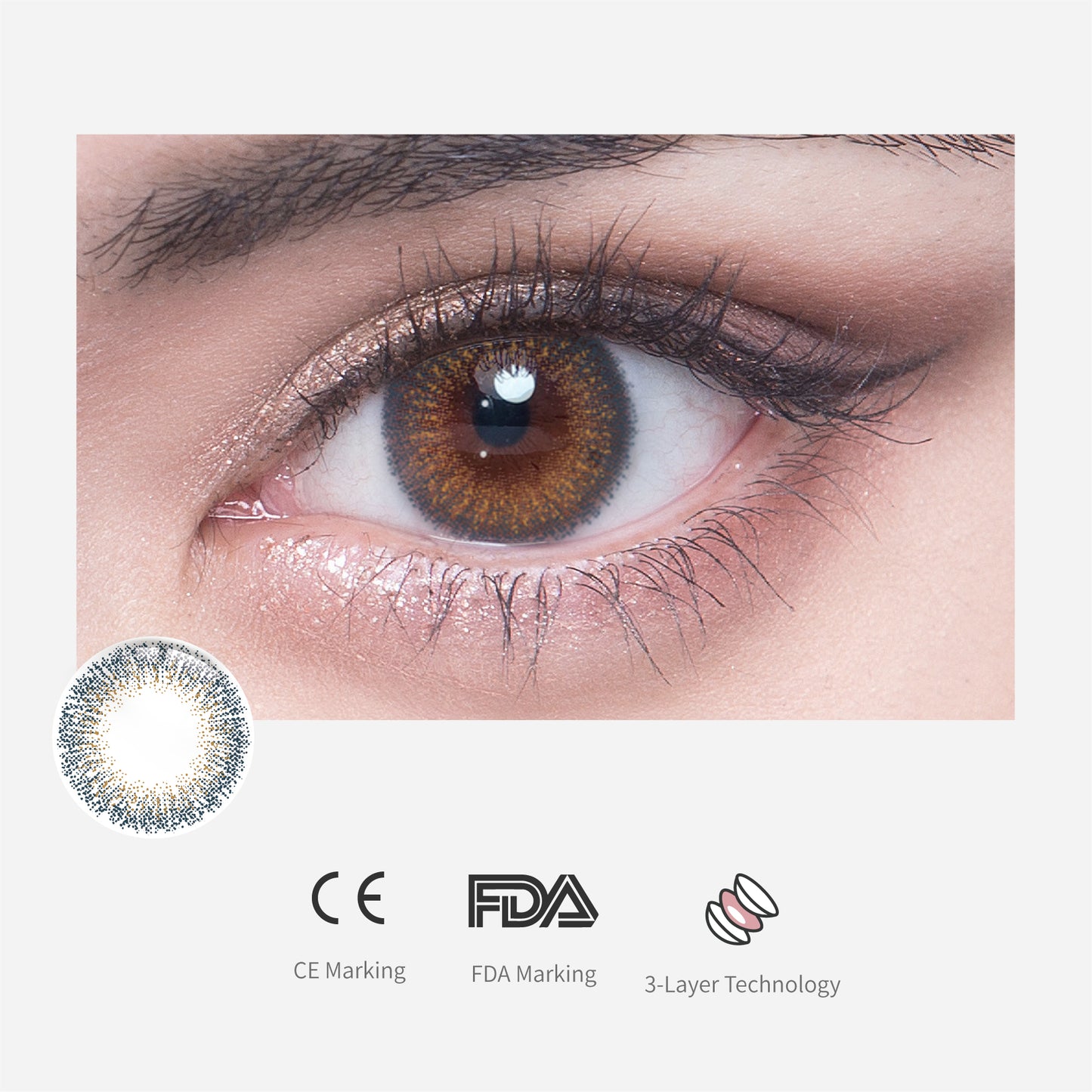  1Pcs FDA Certificate Eyes Beautiful Pupil Colorful Girl Cosplay Contact Lenses
