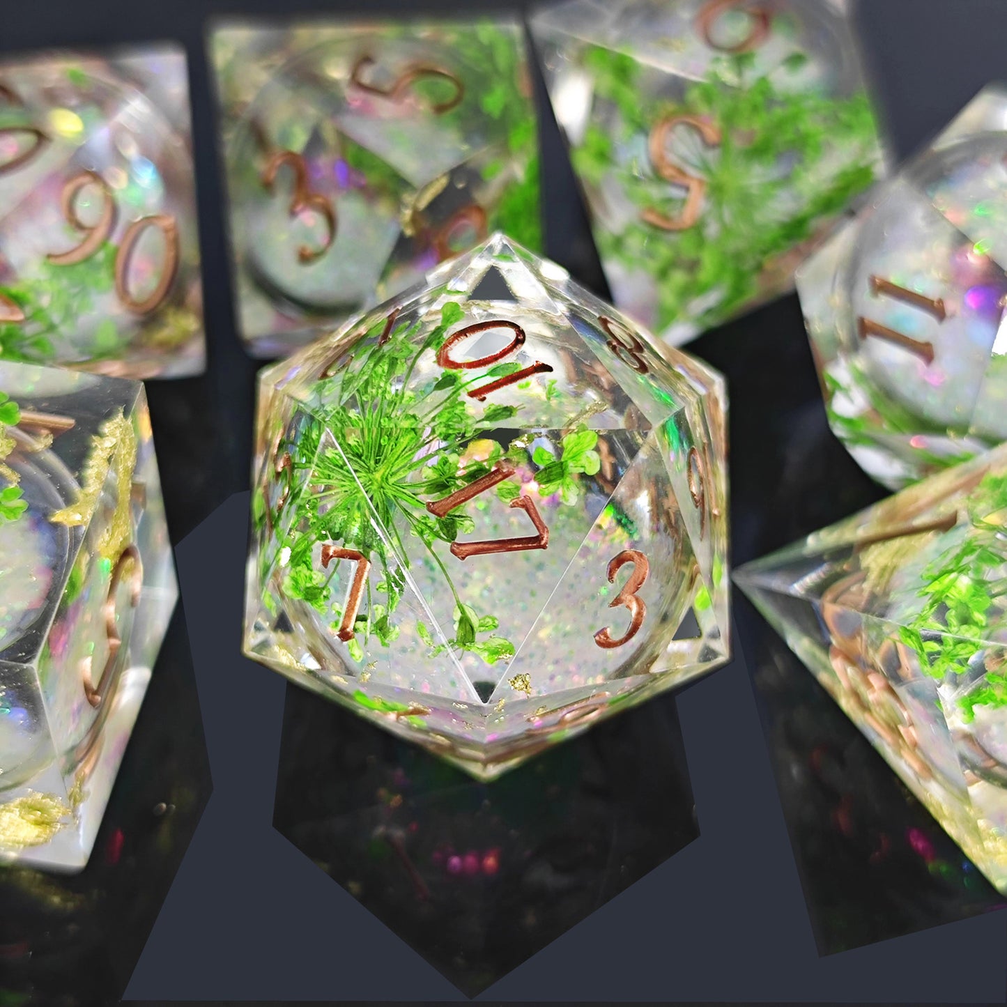 Resin Sand Flow Dice Liquid Role Playing DND Dungeons &amp; Dragons TRPG Multi-Face D