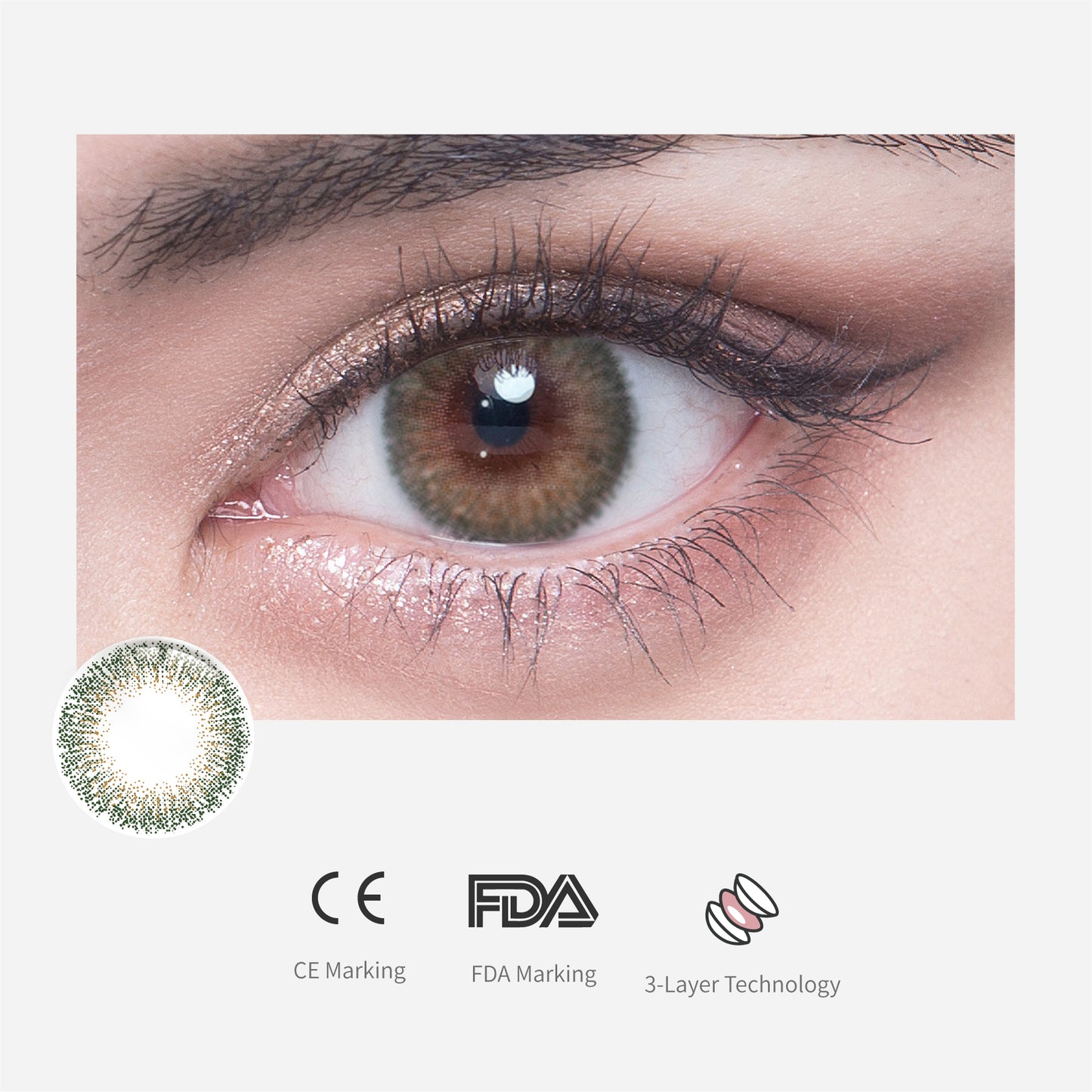  1Pcs FDA Certificate Eyes Beautiful Pupil Colorful Girl Cosplay Contact Lenses