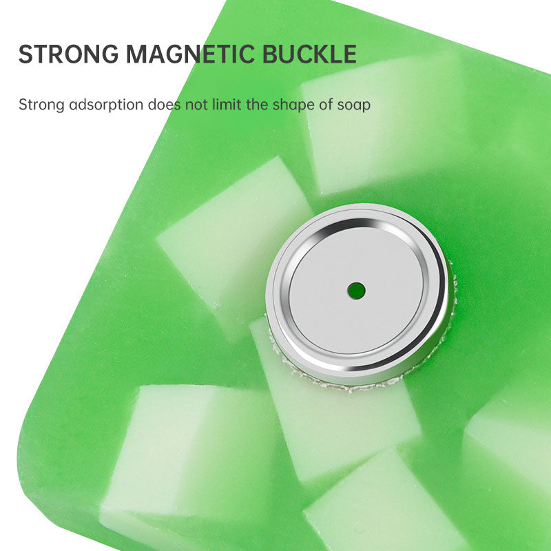 Stainless Steel Magnetic Soap Holder No Trace Paste Soap Holder in Toilet Soap Box Drain Rack Bathroom Shelf