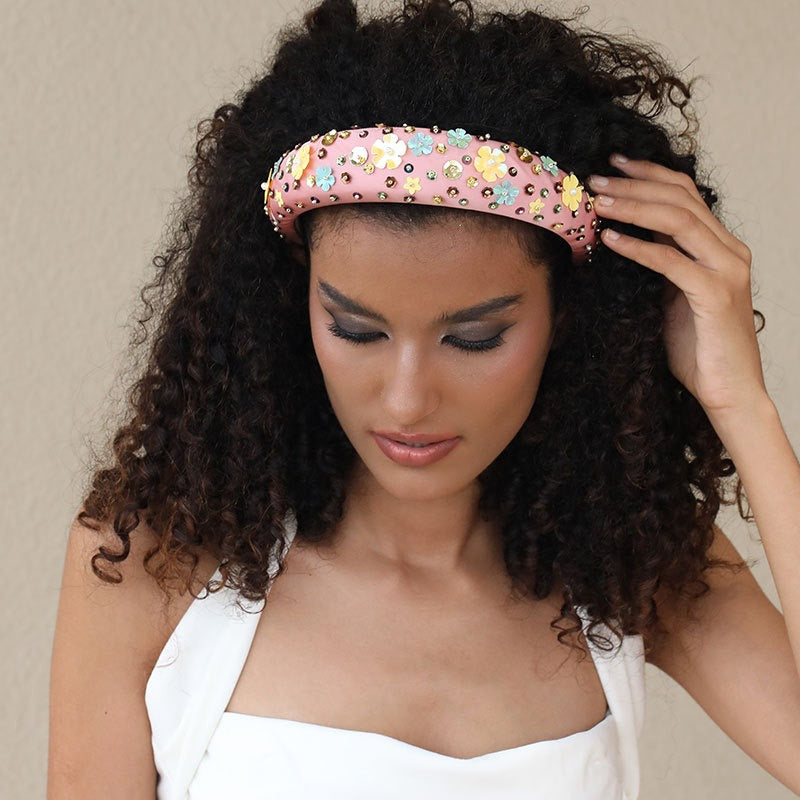 Fashionable Women's Countryside Style Handsewn Flower Headband