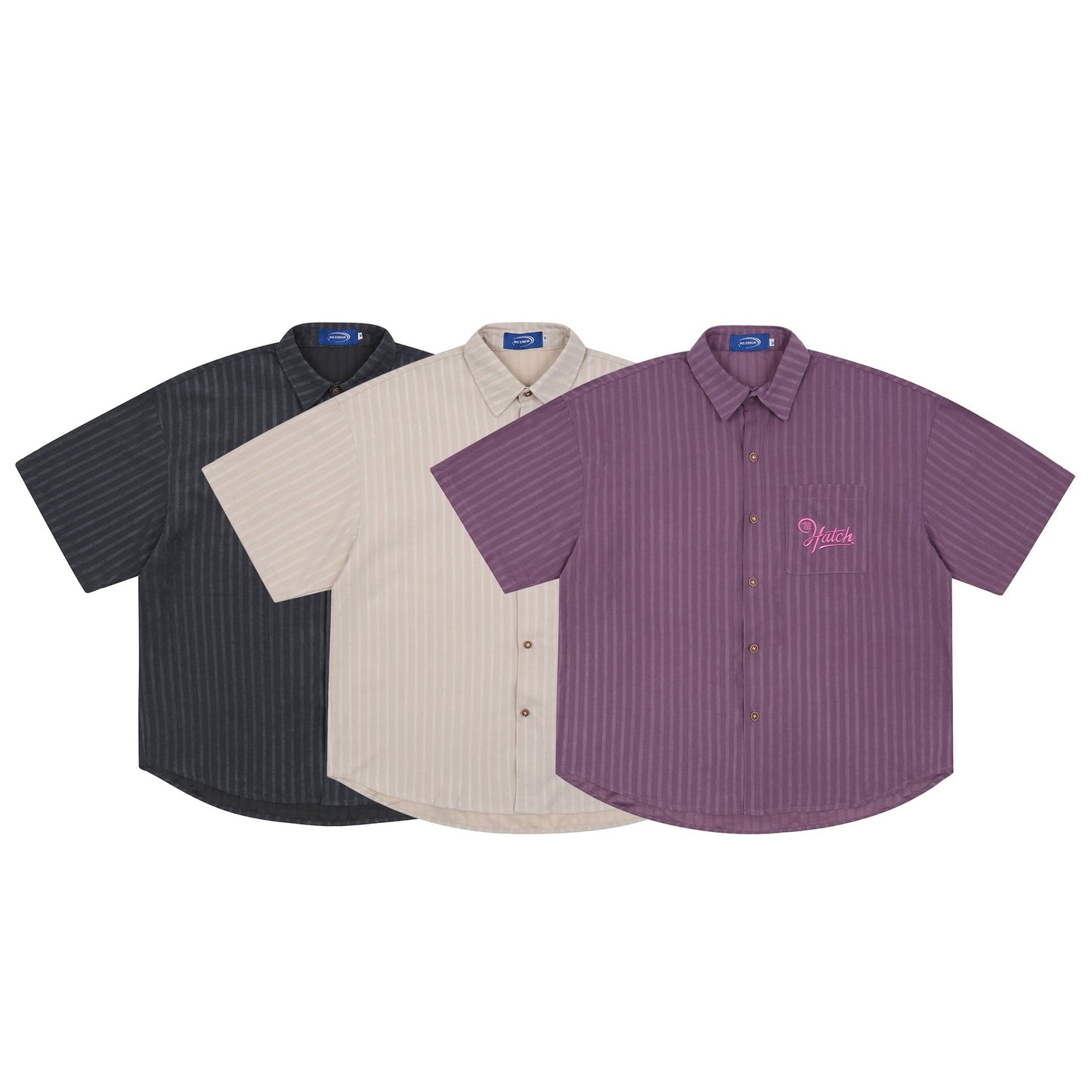 Minimalist striped short sleeved shirt