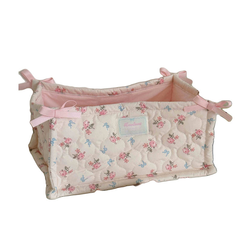 Quilted Ins Storage Basket Desktop Goods Storage Cute Ornaments