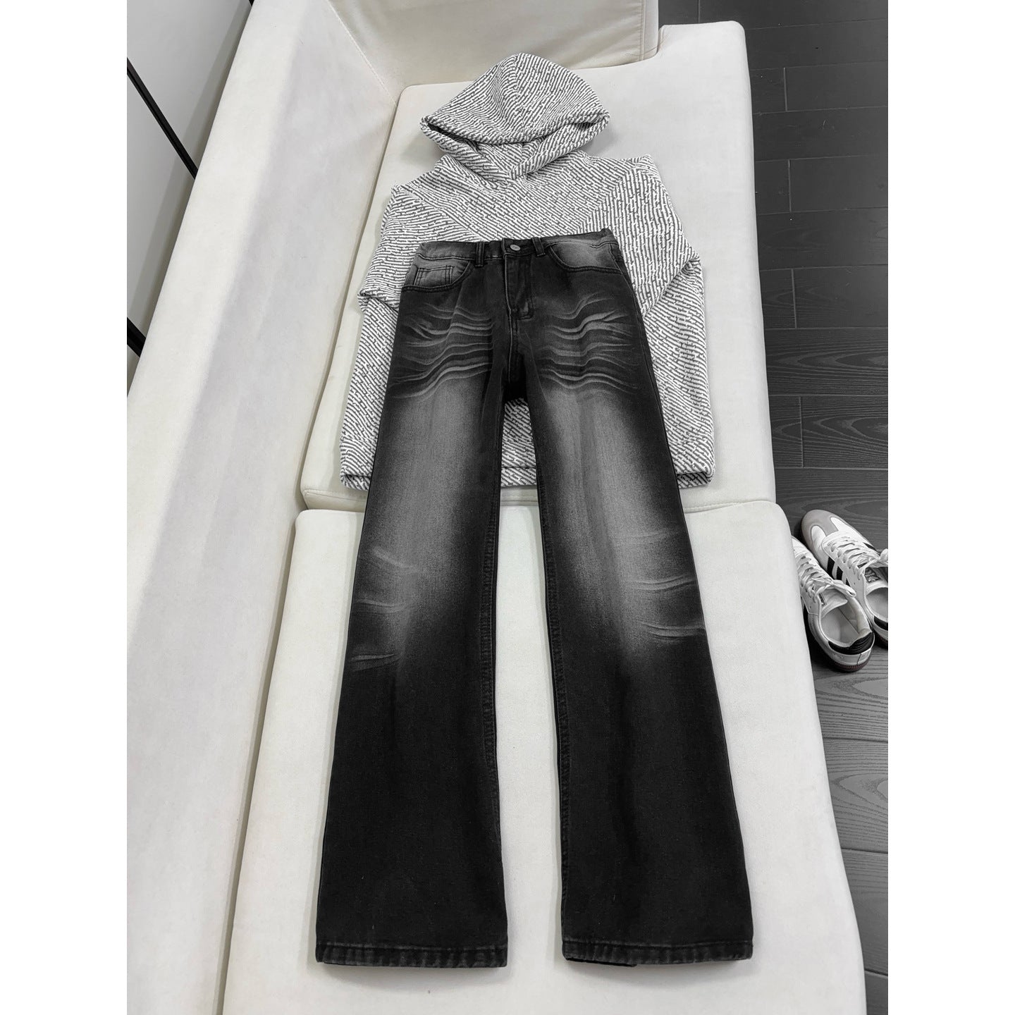 Jeans Men's High Street Washed Catwhisker Pants