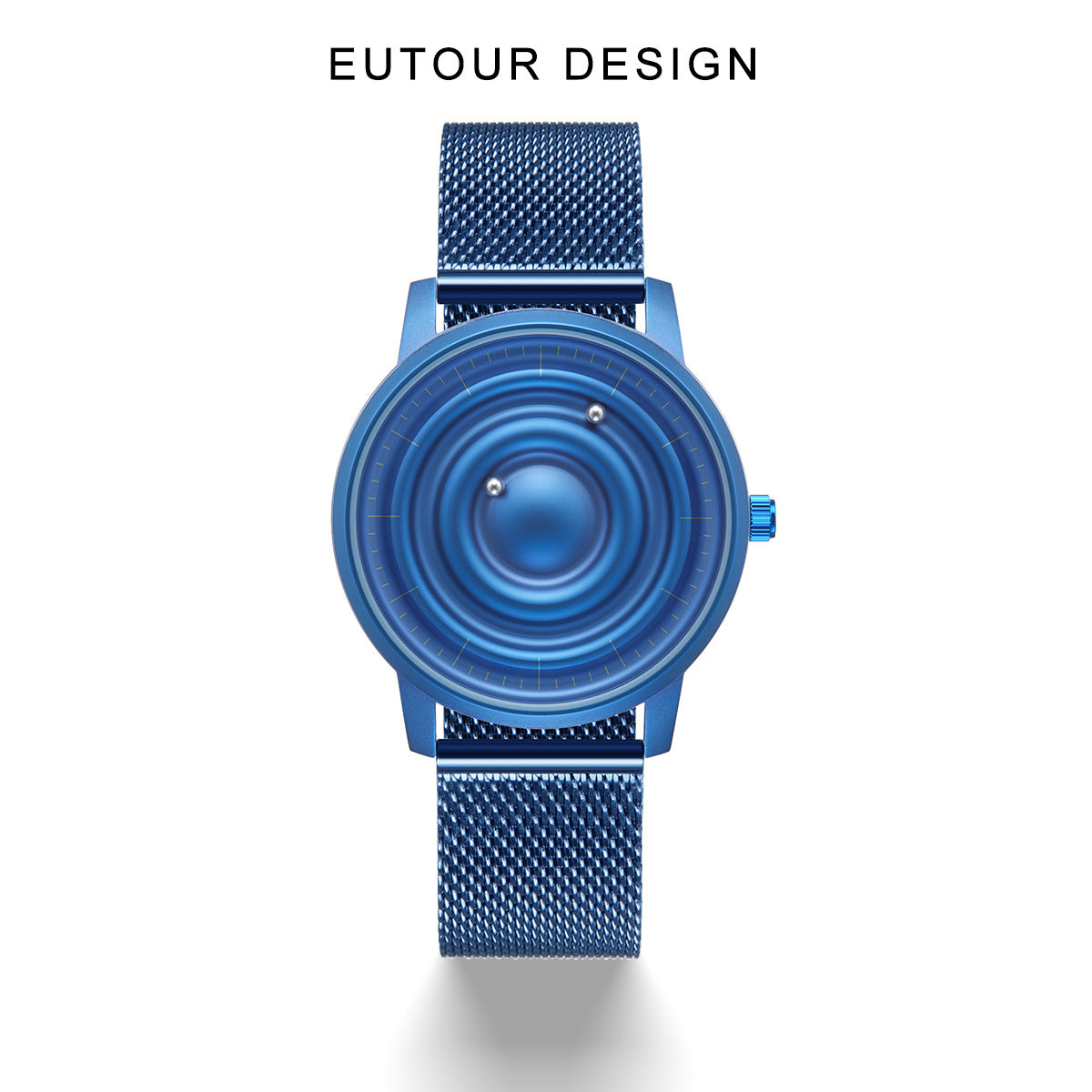 EUTOUR Men's Magnetic Quartz Watch with Original 40mm Stainless Steel Strap