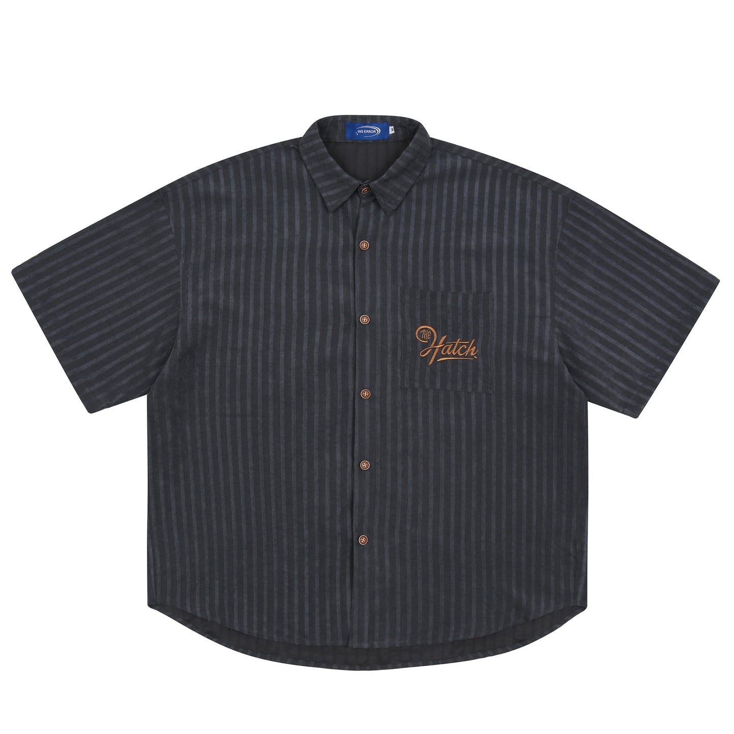 Minimalist striped short sleeved shirt
