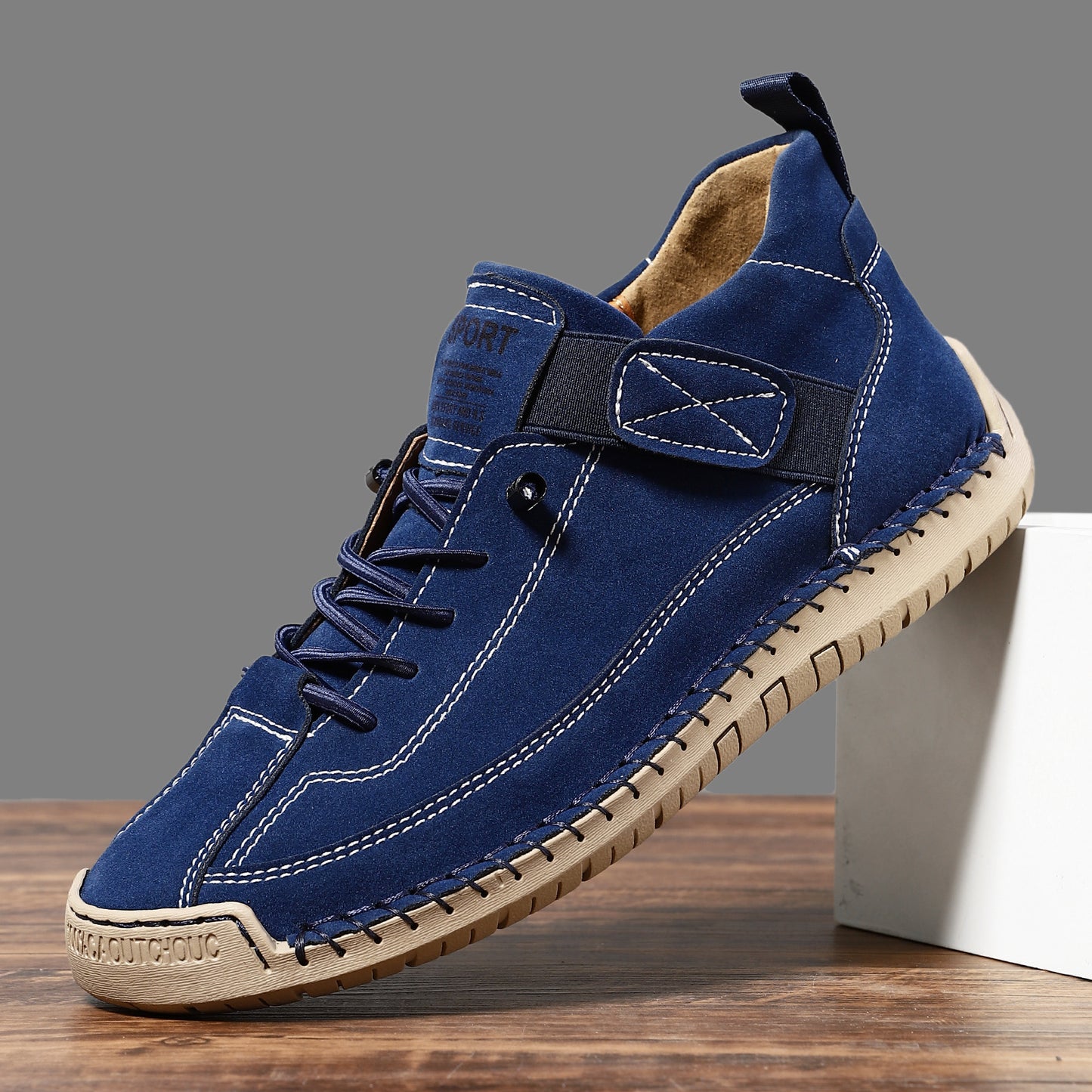 Men's mid top Martin boots outdoor casual workwear stitched men's shoes