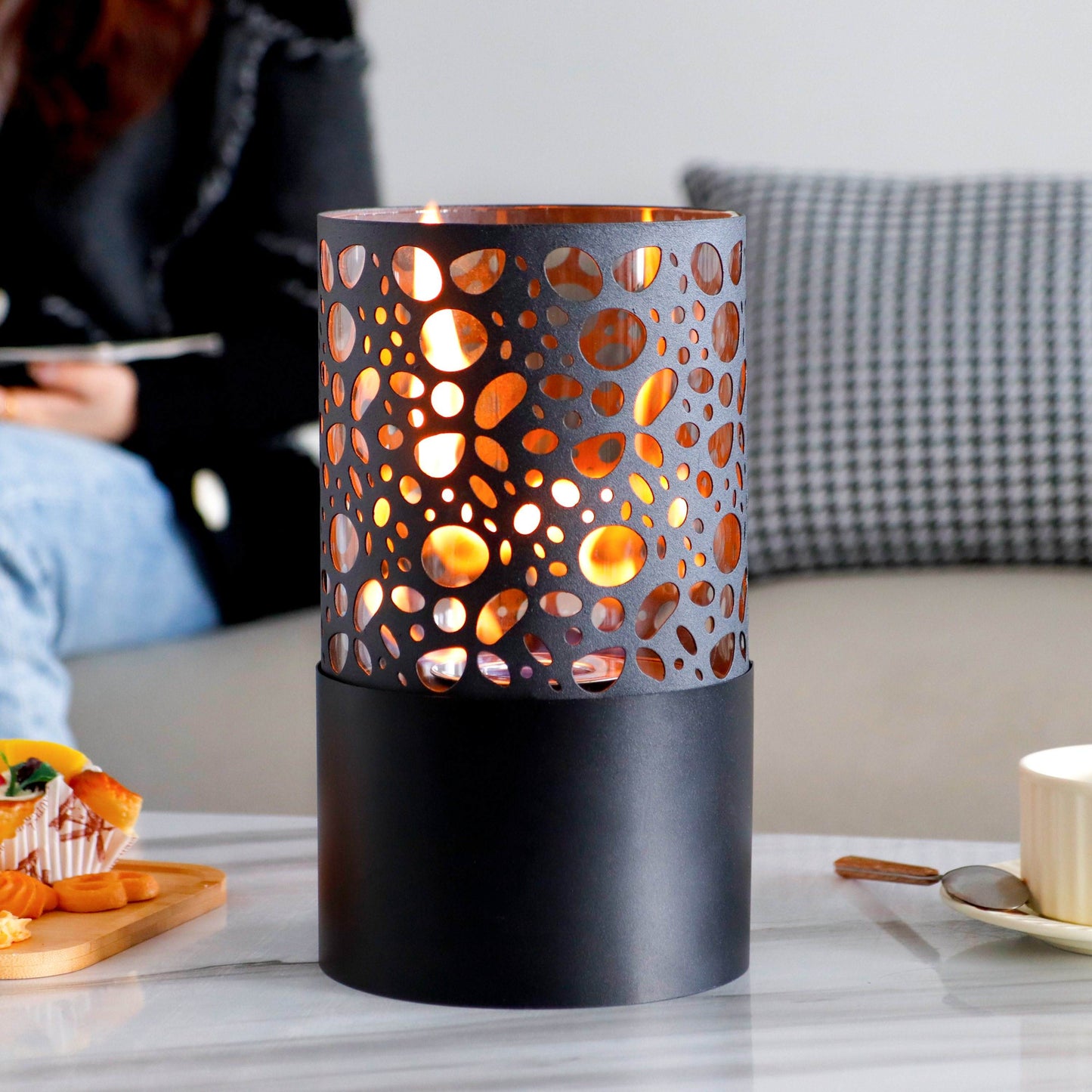 Desktop hollow fireplace mini fireplace indoor metal fireplace