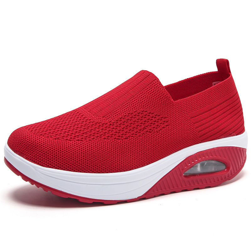 Slip-On Women's Shoes with Thick Air Flyknit Soft Sole