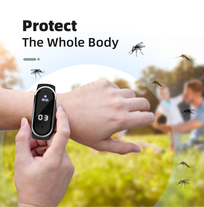 Ultrasonic Mosquito Repellent Bracelet Children Adult Household Mosquito Repellent Electronic Watch Pregnant Women
