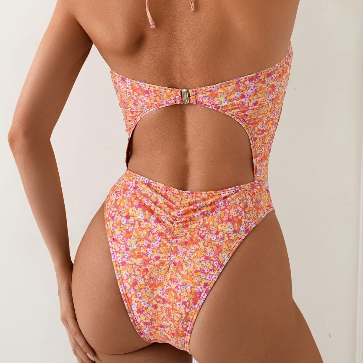 Jumpsuit floral beach swimsuit