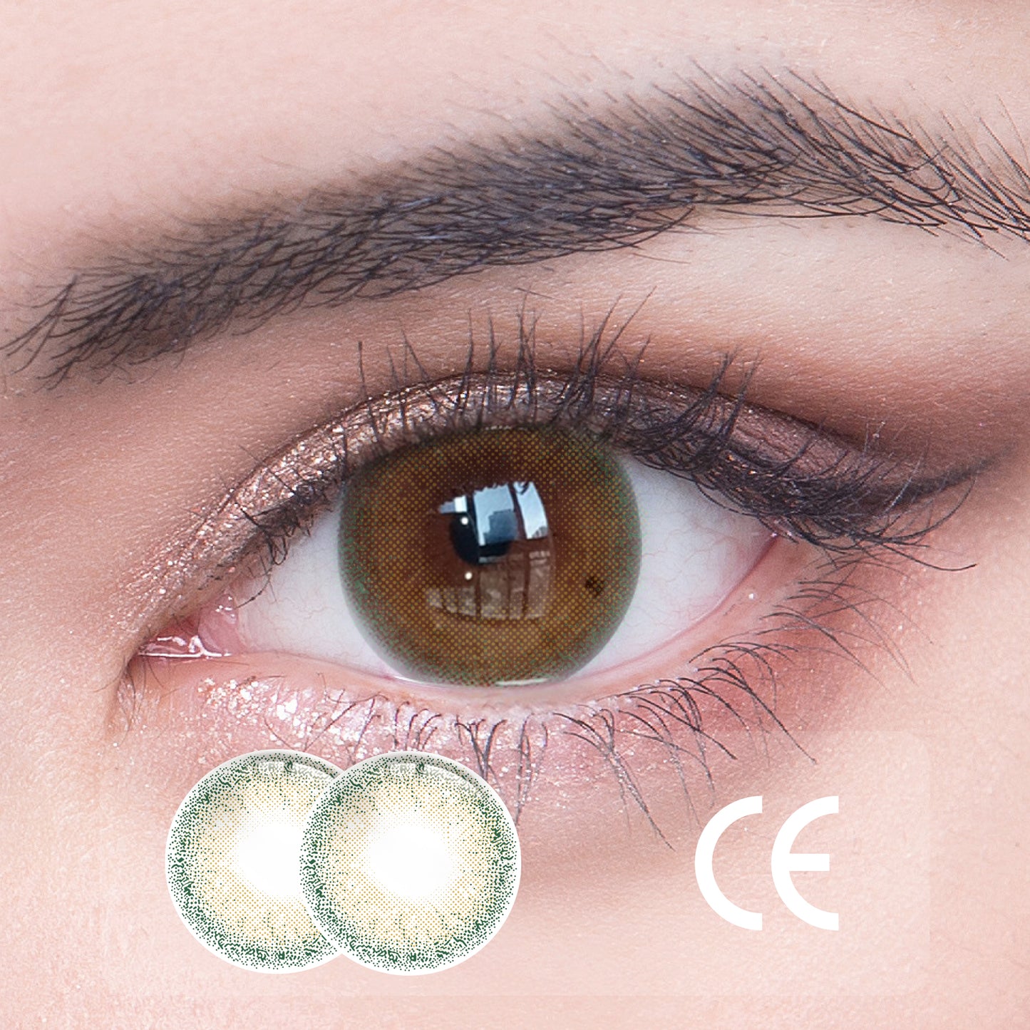 1Pcs CE  Certificate Eyes Beautiful Pupil Colorful Girl Cosplay Contact Lenses Meteor Green
