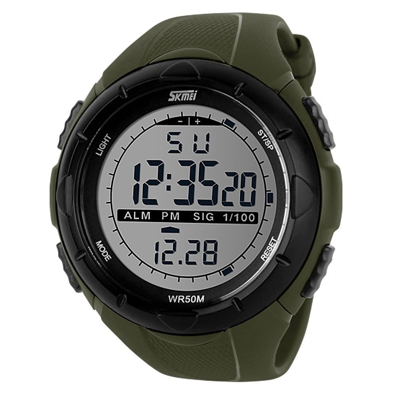 SKMEI 1025  Fashion Simple Sport watch Men Military Watches Alarm Clock Shock Resistant Waterproof Digital Watch reloj hombre