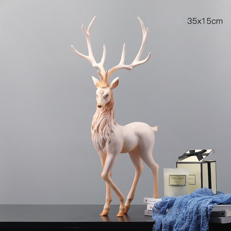 Elk ornaments foyer home decor creative furnishings TV wine cabinet decorations housewarming gifts