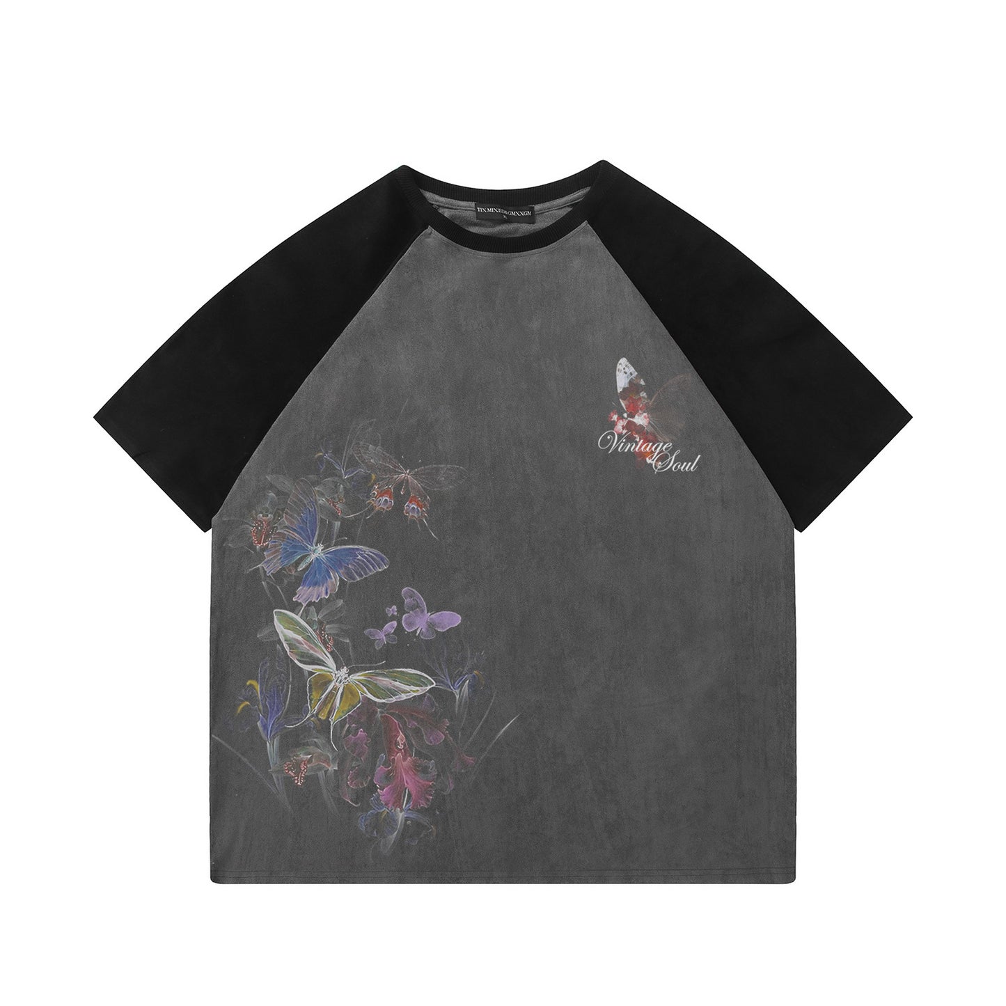 Ink butterfly print short sleeved shirt