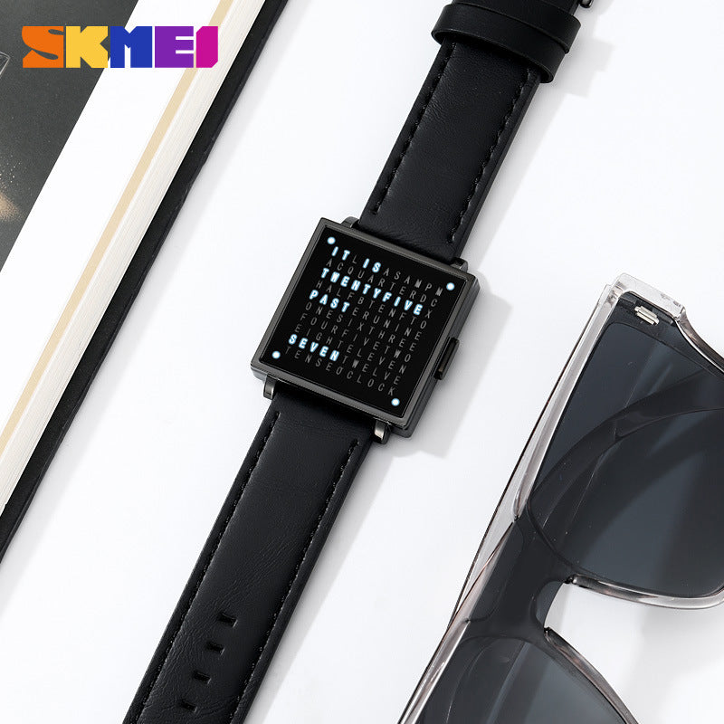 LED steel strip electronic leisure waterproof watch