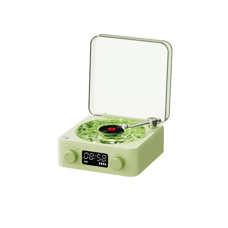 Retro white noise Bluetooth speaker wireless small high pitched vinyl record speaker