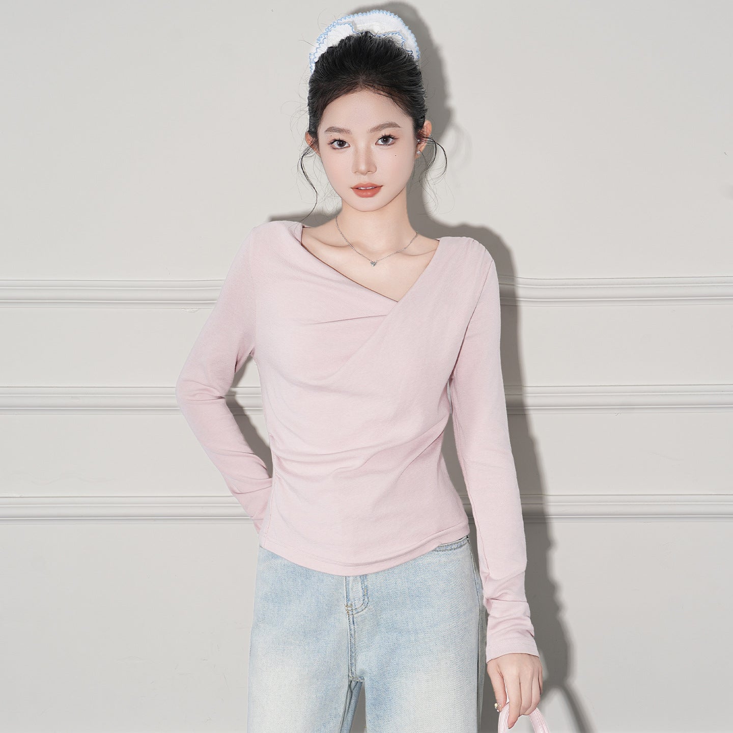 Asymmetric Off-Shoulder T-Shirt for Women, Slim Fit, Unique Design