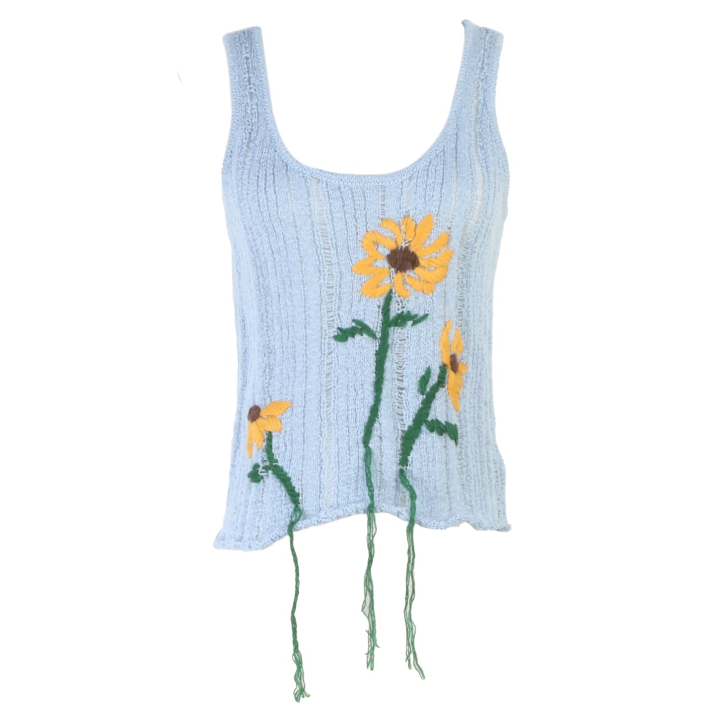 Sleeveless round neck top