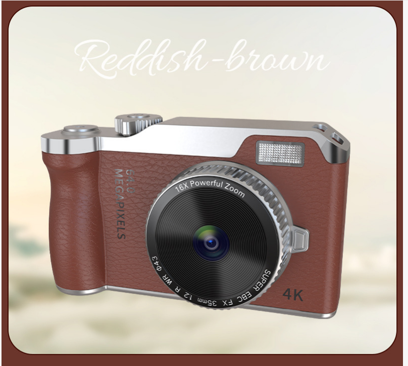 Digital Camera Retro 4K HD Portable Camera Student Digital Camera Children's Toy Gift
