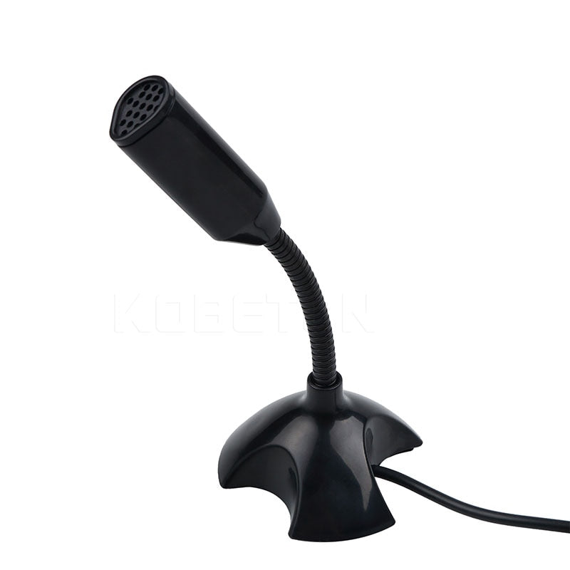 kebidu Adjustable USB Laptop Microphone Mini Studio Speech Microphone Stand Mic With Holder for Desktop PC High Quality