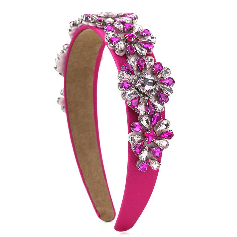 Fashionable Baroque rhinestone flower women's hair hoop hair accessories