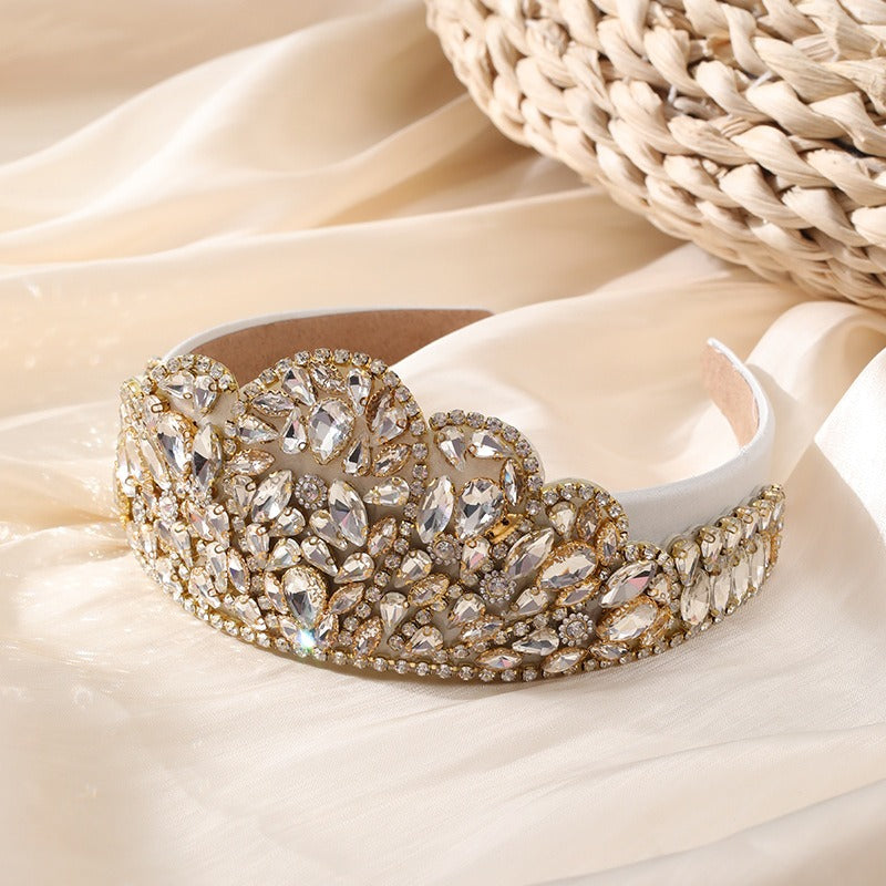 Baroque Heavy Industries Colored Diamond Hair Hoop Super Sparkling Crown Head Hoop