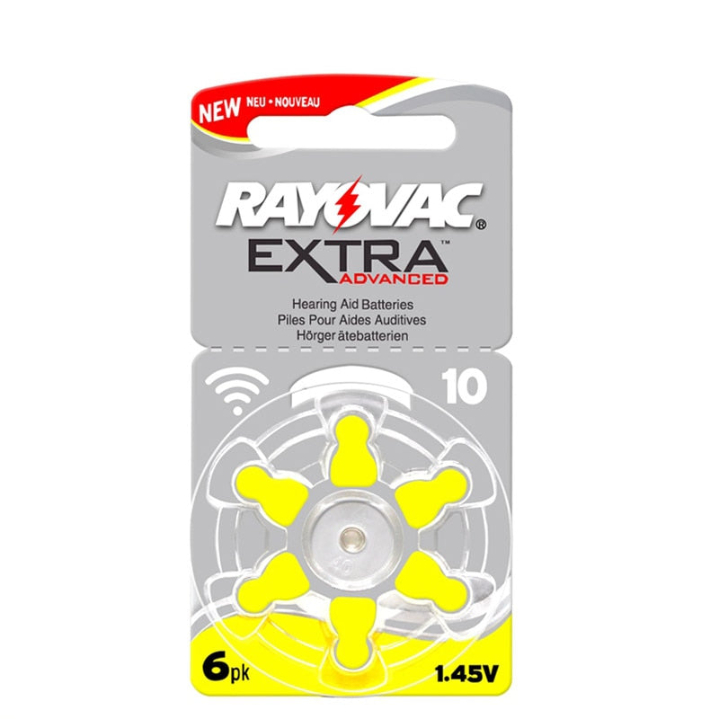 60 PCS Rayovac Extra Zinc Air Hearing Aid Batteries A10 10A 10 PR70 Hearing Aid Battery A10 for Hearing Aids
