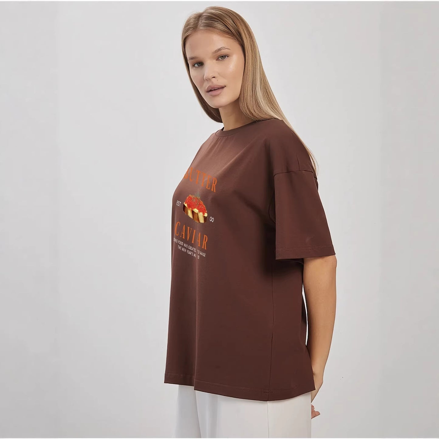 Round neck short sleeved top