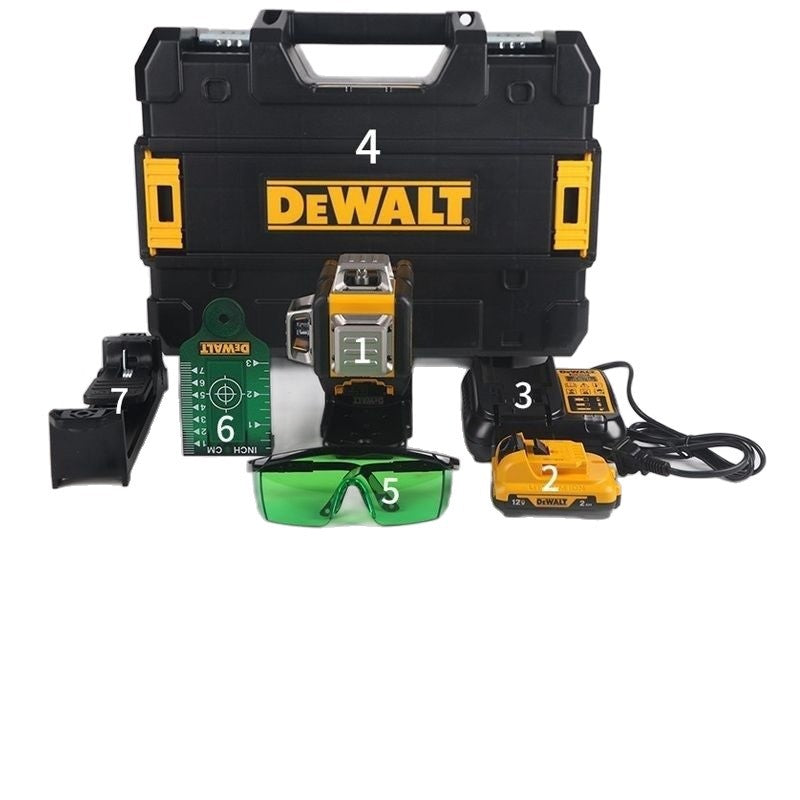 DW New Automatic Green Beam High-Precision Laser Level with Strong Light, 12-Line Wall Alignment, 16-Line Indoor and Outdoor Use