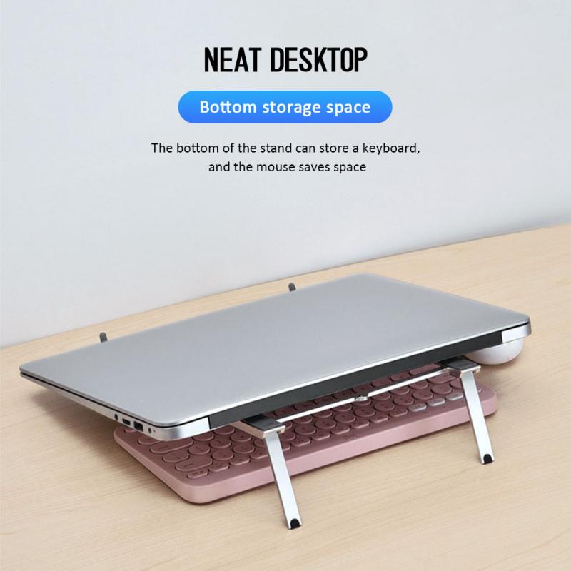 3 In 1  Foldable Laptop Holder Adjustable Aluminum Tablet Desktop Holder For Phone/iPad/Laptop Notebook Cell Phone Holder Stand Support
