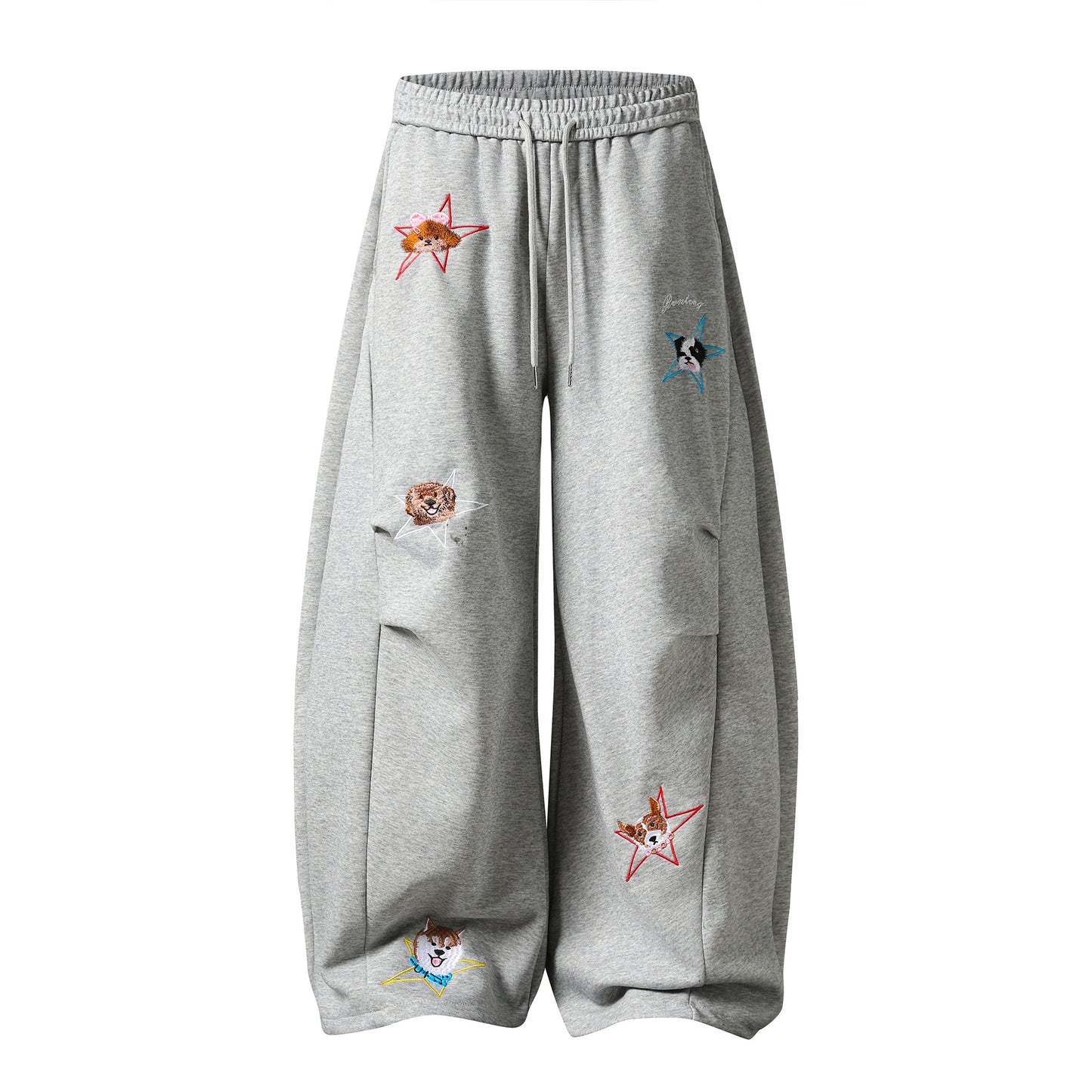 Personality Street Style Sweatpants Cargo Stripe Wide Leg Long Pants for Women